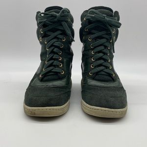 MARC BY MARC JACOBS DARK GREEN HIGHTOP SNEAKERS SZ 38